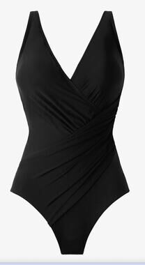 Miraclesuit Oceanus One Piece Swimsuit Black Size 16 New Plus Size